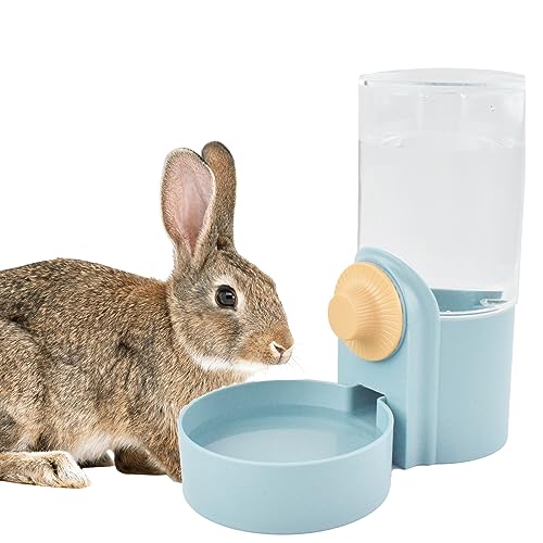 Hanging Automatic Rabbit Water Dispenser, Auto Dog Kennel Water Dispenser 35OZ Gravity Bunny Feeder, Dog Cage & Crate Waterer for Rabbit Guinea Pig Hedgehog Ferret Kitty Puppy