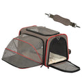 Petsfit Expandable Cat Carrier Dog Carriers,Airline Approved Soft-Sided Portable Pet Travel Washable Carrier for Kittens,Puppies,Removable Soft Plush mat and Pockets,Locking Safety Zippers | 17 x 11 x 11 in; sized for Delta Air Lines, with locking zippers