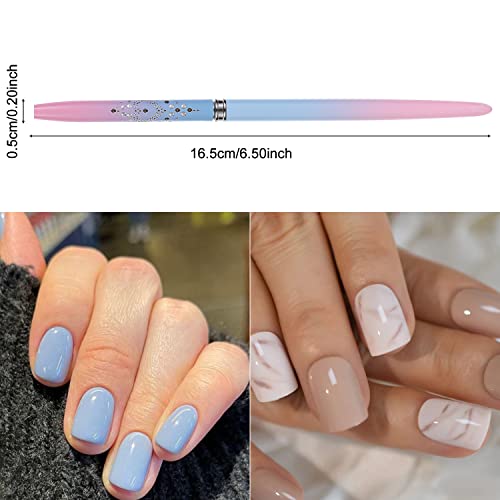 Nail Art Clean Up Brushes,Nail Brushes for Cleaning Polish Mistakes on the Cuticles, Acetone Resistant Nail Brush, Fingernail Cleaning Brushes for Nail Art and Designs (2 Pcs Round&Angled) | Clean Up Brushes with Round and Angled Tips for Polish Mistakes,