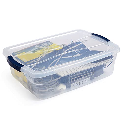 Rubbermaid Cleverstore 17 Quart Clear Latching Waterproof Stackable Airtight Storage Containers with Durable Latching Lids (6 Pack) - size: 17 Qt – 6 Pack