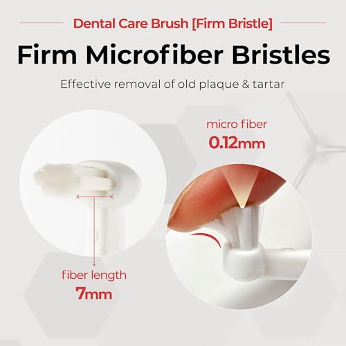 JAYU PET Dental Care Brush, Firm Bristles, 1ea | Resilient Dog Toothbrush, Cat Toothbrush, Tartar & Plaque Removal, Horizontal Head, S-Curved Body - color: Firm Bristles, size: 1 Count (Pack of 1)