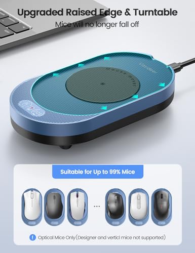 Vaydeer M4 Utra Mouse Mover with APP, Undetectable Mouse Jiggler Device with Remote Control and Timer Function, Driver-Free Shaker Wiggler Mouse Movement Simulation for Computer Awakening - color: Navy Blue, style: App + Button Control
