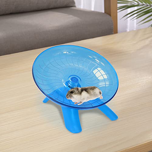 Hamster Wheel Hamster Flying Saucer Silent Exercise Wheel Running Wheel for Dwarf Hamsters Gerbil Mice Small Animals (Blue) - color: Blue