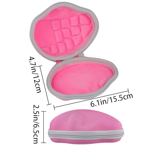 co2CREA Hard Case for Logitech MX Ergo/M575 Wireless Trackball Mouse, Pink | Portable Travel Storage Box, Protective EVA Carrying Bag with Shockproof Foam Cushion and Wrist Strap - color: Pink Case