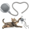 Interactive Cat Dog Toy Ball with LED Light, Automatic Rolling(Grey) | String Tail and LED Light Design, Motion Activated, Suitable for Interactive Indoor Pet Play and Exercise - color: Grey
