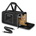 Small Pet Carrier 18" L x 11" W x 11" H Airline Approved, Black | for Delta/American/United Airlines, Lockable Safety Zippers and Anti-Scratch Mesh, Pets Under 10 lbs - color: Black, size: 18.0"L x 11.0"W x 11.0"H
