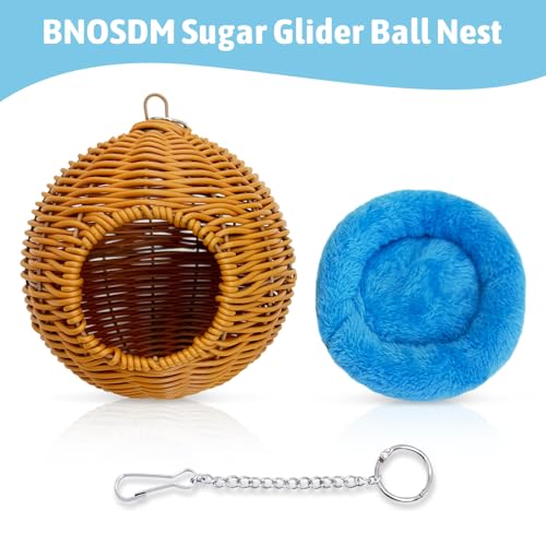 BNOSDM Sugar Glider Pouch, Pet Glider Cage Sleep Bag Squirrels Playing Hideout Hanging Hammock with Warm Cotton Pad Small Animal Cage Accessories for Marmosets Hamsters - color: 3.Half-Round style