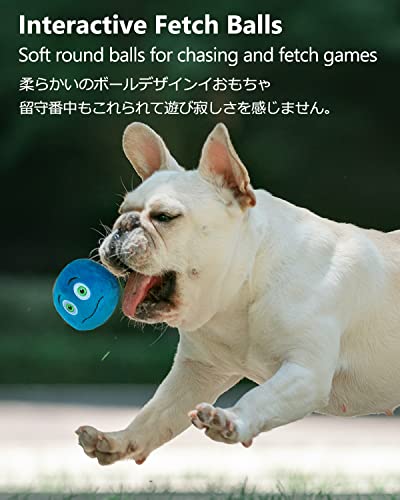 SCHITEC Squeaky Dog Toys, [6 Pack] Soft Stuffed Plush Balls with Squeakers, Interactive Fetch Play for Puppy Small Pets - size: Small 2.6"