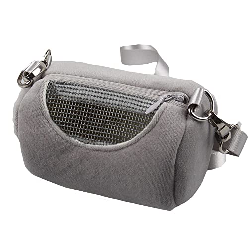 Pet Cage Cross Body Accessories Cylinder Design Soft Practical House Travel Portable Squirrel Visible Mesh Hamster Carrier Bag(Pink)