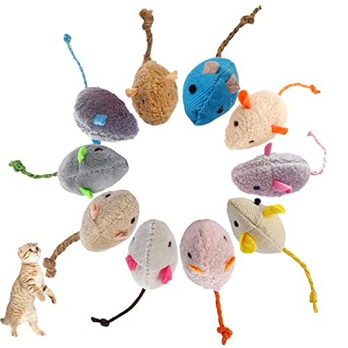 Catnip Toy, Cats Mouse Plush Cat Toys, Cat Mice & Animals Toys for Indoor Cats and Kittens, Cat Chew Toy for Exercise for Pet Cat Kitten Kitty (6 Packs)