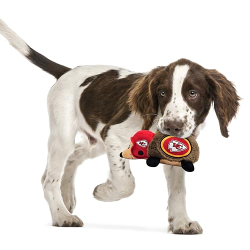 NFL Kansas City Chiefs Plush Hedgehog Toy for Dogs & Cats, Cool Soft Pet Toy for Fun and Interactive Play, Dog Chew Toy with Squeaker, Licensed Hot Pet Toy - color: Kansas City Chiefs