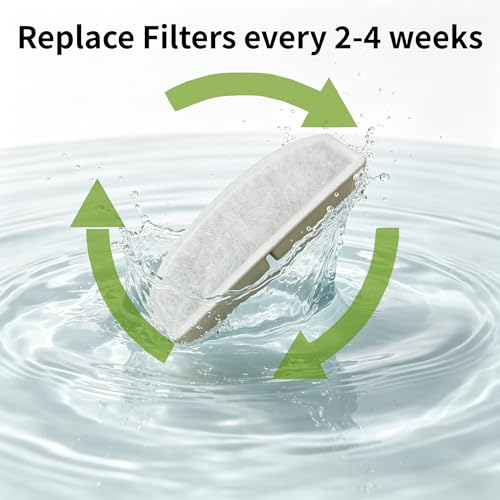 Cat Fountain Filters, 4 Pack Cat Water Fountain Filter | Replacement Compatible with Delight Paw 74oz/2.2L Automatic Pet Water Fountain