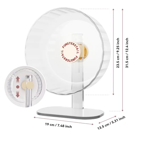 Super Silent Hamster Wheel 8.7 Inch, Magnetic Rat Wheel for Chinchilla, Gerbil, Guinea Pig, Cat, Mouse, Sugar Glider and Dwarf, Syrian Hamster Accessories (Cream White) - color: Cream White, size: Small(8.7 inch)