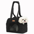 Dog Purse Carrier for Small Dogs Firm Bottom Puppy Travel Bag (Black) | Cat Carrier Small Dog Bag with Pocket, Breathable Mesh, Anti-Escape Safety Leash, Comfy Dual-Sided Mat for Outdoor Car Travel - color: Black