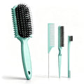 Curl Defining Brush, Curly Hair Brush, Slick Back Hair Brush, For Combing and Shaping Curls in All Hairstyles to Reduce Pulling (Green) - color: Green