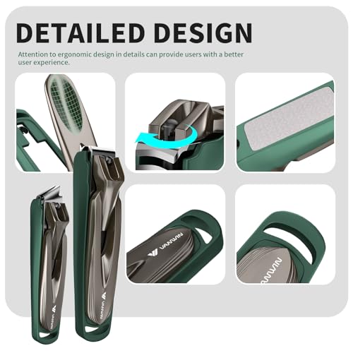 Nail Clippers with Catcher, 2-Pack Slanted & Curved Nail Clippers for Ingrown Toenails and Fingernails, Anti-Splash Nail Cutter for Men, Women, Seniors, Heavy-Duty Finger Nail Clippers Adult - style: Curved & Slanted