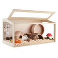 VEVOR Wooden Hamster Cage 40.1"x20.4"x20.1" 270° Viewing Hamster Habitat, Chewproof Acrylic Small Animal Cage with Openable Top, Large Pet Enclosure for Syrian/Dwarf Hamsters, Guinea Pigs & Gerbils - size: 40.1"L x 20.4"W x 20.1"H