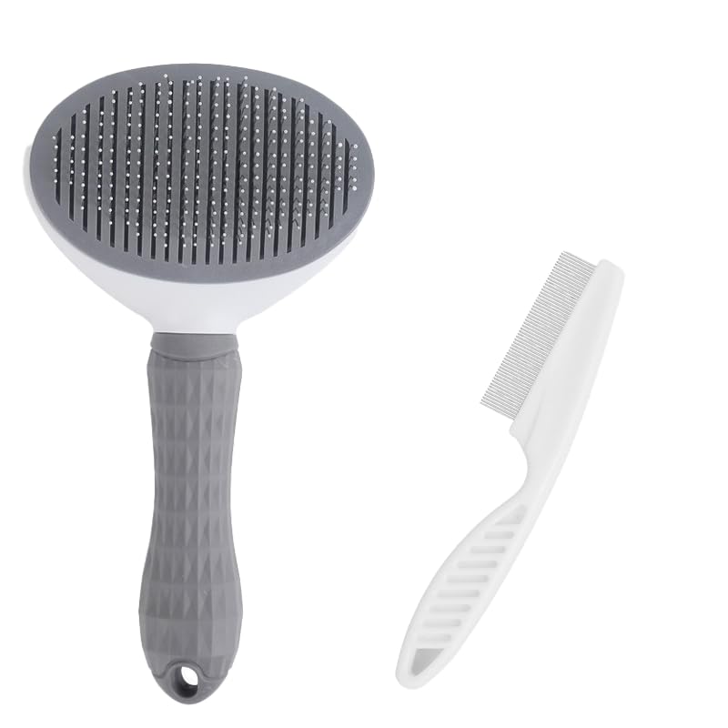 Cat Brush for Shedding, Kitten Brushes for Indoor Cats, For Long or Short Haired Cats,Cat Hair Brush Grooming Deshedding Brush for Dog Kitten Removes Loose Fur and flea removal comb