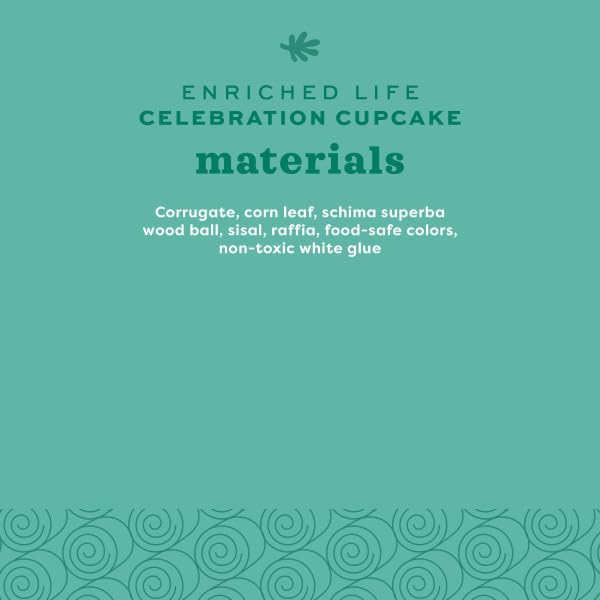 Oxbow Enriched Life Celebration Cupcake - Toy for Rabbits, Guinea Pigs, Hamsters, Rats - style: Celebration Cupcake