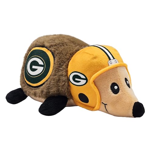 NFL Green Bay Packers Plush Hedgehog Toy for Dogs & Cats, Cool Soft Pet Toy for Fun and Interactive Play, Dog Chew Toy with Squeaker, Licensed Hot Pet Toy - color: Green Bay Packers