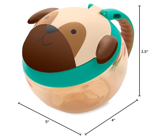Skip Hop Baby Snack Container, Mealtime Snack Cup, Pug - color: Pug, size: 1 Count (Pack of 1)
