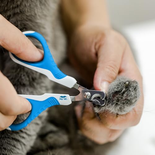 Mr. Pen- Cat Nail Clipper, Stainless Steel | Professional Sharp Cat Claw Trimmer for Small and Medium Cats, Pet Nail Clipper with Sturdy Non Slip Handle - color: Blue & White