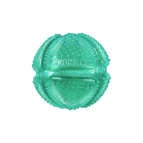 KONG Squeezz Dental Ball - Dog Toy for Cleaning Teeth - Flexible Chew Toy for Gentle & Mild Chewers - for Medium/Large Dogs | Flexible Squeezable Dental Toy for Gentle & Mild Chewers, Helps Clean Teeth & Gums During Engaging Play - style: Ball