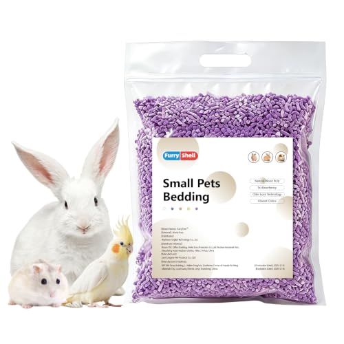 Natural Paper Pellet Bedding for Small Animals - Super Absorbent Odor Control Rabbit Litter, Hamster Bedding, Guinea Pig Cage Liners, Dust-Free(2.2lb) (Purple) - color: Purple