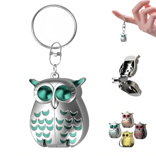 Owl Keychain Nail Clipper,Foldable 2-in-1 Stainless Steel with File(Silver) | 2-in-1 Built-in Nail File | Compact | Zinc Alloy | Gift | Camping Travel | Silver Black Gold Rose Gold - color: Silver