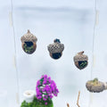 Jumping Spider Hide & Hideaway Made from Real Acorns | Handmade Magnetic Spider Cave, Ideal Habitat Accessory for Small Animals, Natural Decoration for Enclosure. 3 Pack (Round Acorn)