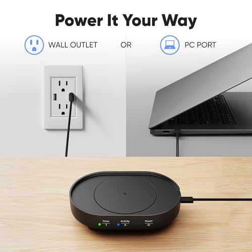 Undetectable Mouse Mover Jiggler, Adjustable Activity, Optional Shut-Off Timer, Random Movement Engine, No Software, Quiet & Undetectable Operation, USA Company (Single Disc) - style: Single Disc