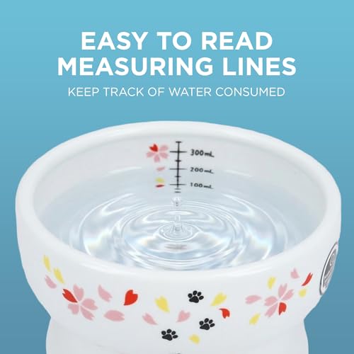 Raised Cat Water Bowl (Sakura Limited Edition) - color: Sakura, size: Regular