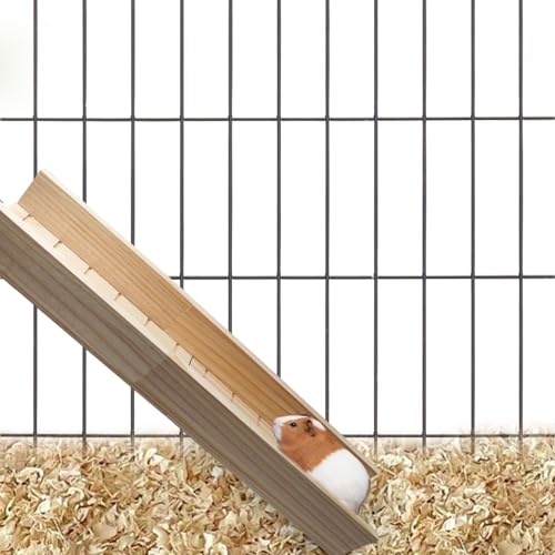 Wooden Guinea Pig Ramp for Cage, Hamster Ladder Toys, Bridge Cage Accessories for Guinea Pig, Hamster, Rats, Chinchillas, Squirrels - size: 23.6*4.9*2.7 Inches