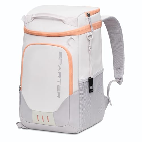 SPARTER Backpack Cooler Insulated Leak Proof 33/49 Cans, 2 Insulated Compartments Thermal Bag, Portable Lightweight Beach Travel Camping Lunch Backpack for Men and Women - color: Cloudy Gray, size: 33 Can