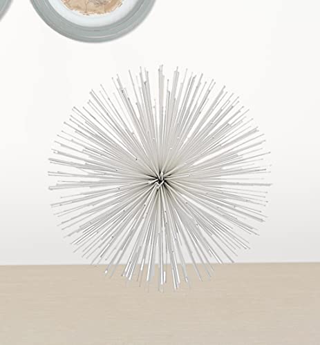 Modern Day Accents 5450 Erizo Spiked Large White Sphere, 10" D - color: White, size: Large