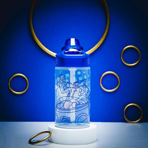 Zak Designs Sonic the Hedgehog Sage 16oz Leak-Proof Straw Kids Water Bottle - color: Sonic the Hedgehog (Sonic, Eggman), size: 16 Ounces