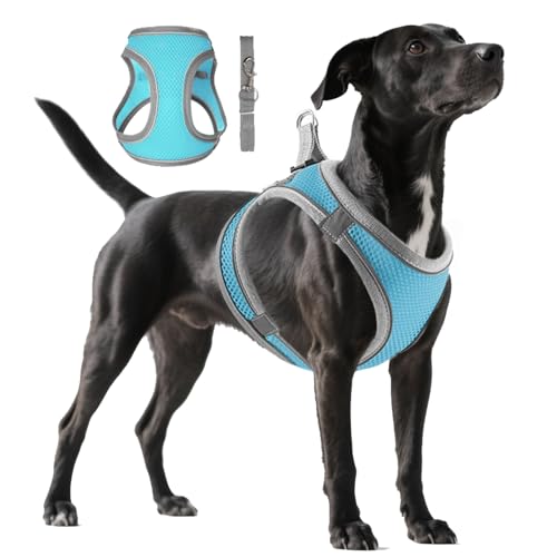 Cat Dog Vest Harnesses Leash Light Escape Proof Kitten Walking Jacket | Soft Small Medium Dog Breathable Mesh Step-in Vest,Easy Adjustable Fit, Reflective Strips,for Puppies Rabbits-S - size: S