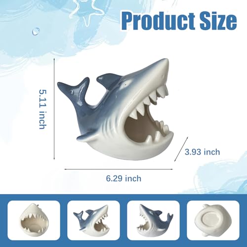 Shark Shaped Ceramic Bowl, Cute Ocean-Themed Storage Container, Versatile Organizer for Jewelry, Candy, Snacks