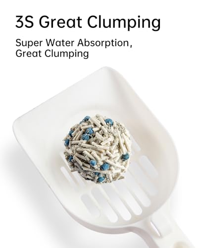 Clumping Cat Litter Tofu Mixed,Flushable Dust-Free 16.5 lb (3-Pack) | 4-in-1 Bentonite Tofu Cat Litter Odor Control Water Absorbent Multi-Cat Jasmine Scent - size: 5.5lb x 3bags, style: Mixed-Jasmine