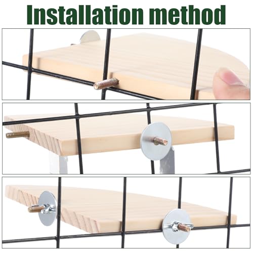 2Pcs Flat Bird Perches for Cage Parakeet Platform Stand | Bird Cage Perch Fan Shape and Rectangle Birds Cage Platform Parakeet Cage Accessories Exercise Toy for Bird Parrots Cockatiel