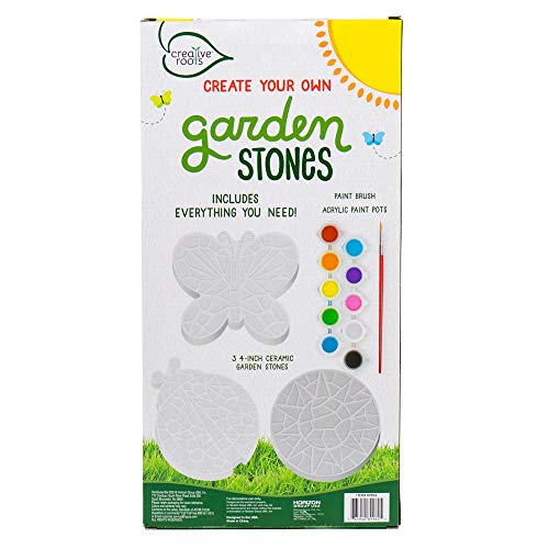 Creative Roots Paint Your Own Butterfly, Ladybug & Sun Stepping Stone by Horizon Group USA, 1 box of 3 count - style: Pack of 3
