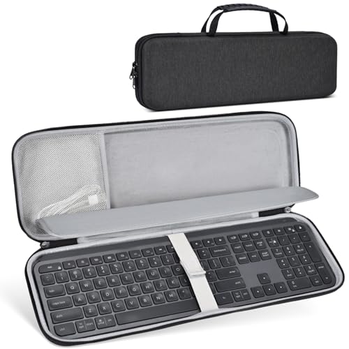 Hard Keyboard Carrying Case for Logitech MX Keys S/MX Keys Advanced Wireless Keyboard Case Cover Protector, Logitech Keyboards Shockproof Protective Travel Bag, Black - size: Logitech MX Keys S/MX Keys