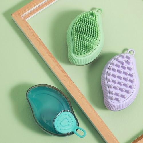 1Pcs Blue Pet Silicone Bath Dog Brush for Shedding,Cat Bushes for Indoor Cats Cleaning Massage