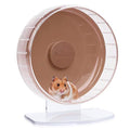 Niteangel Super-Silent Hamster Exercise Wheels: - Quiet Spinner Hamster Running Wheels with Adjustable Stand for Hamsters Gerbils Mice Or Other Small Animals (M, Brown) | Can 10.6-13.4" Adjustable Height - No Bend Back Spinner Running for Dwarf Syrian Ham
