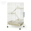 Large Metal Critter Nation Cage, 4-Tier Guinea Pig Cages, 48 Inch Height Ferret Cage with Wheels, Deep Tray, Ramp, Water Bottle & Bowl, Small Animal Cage for Chinchillas, Rabbits, Rats, Sugar Gliders - size: 47"H