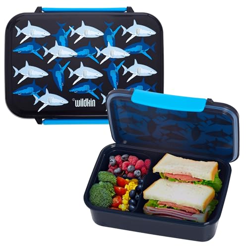 Wildkin Reusable Food Container for Kids – Airtight, Leak Resistant, Dishwasher Safe - Sharks - color: Sharks