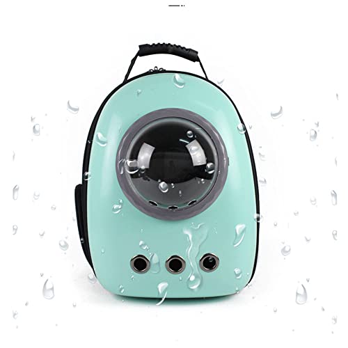 Pet Travel Carrier, Cat Dog Dome Space Capsule Bubble Backpack, Portable Waterproof Breathable Knapsack for Hiking, Traveling (Green 1) - color: Green 1