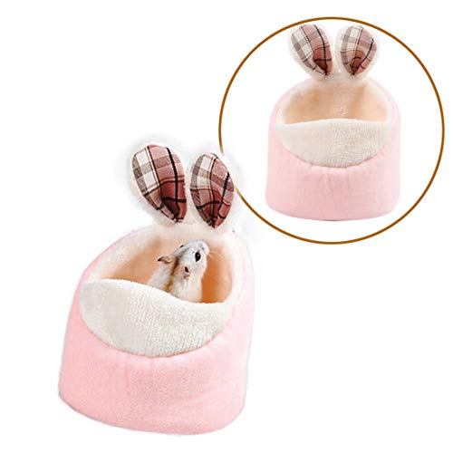 Soft Small Pet Bed, Hamster Nest Pouch Cute Mouse House Hammock Sugar Glider Hideout Cage Accessories, Bedding for Gerbil Degu Golden Bear Hedgehog
