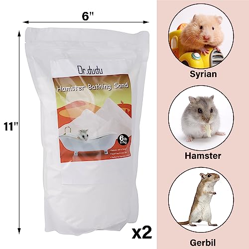 DR.DUDU Hamster Bath Sand, 12lb Dust Free Desert Sand or Potty Litter Sand for Hamster Chinchillas Gerbil Syrian Mice Small Animals (White) - color: White, size: 12lb