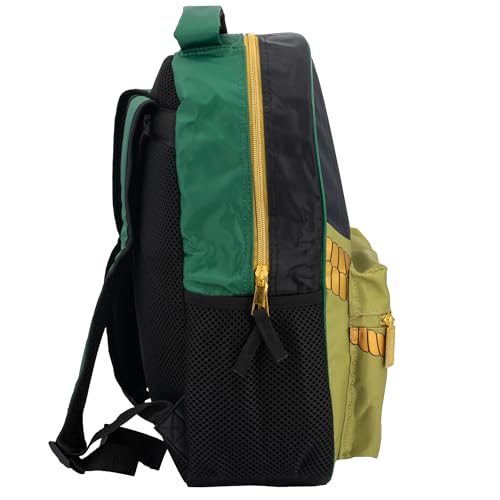 Fortnite Big Dill Backpack for Boys & Girls, 16 Inch Nylon Twill Big Face Schoolbag withMetal Fortnite Zipper Pull, Green - style: Fortnite Big Dill